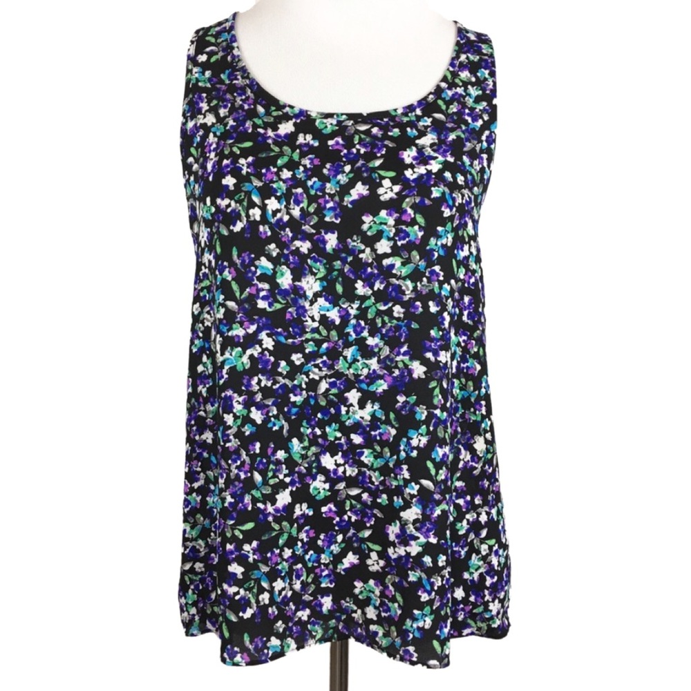 Express Small Floral Open Back Sleeveless Top